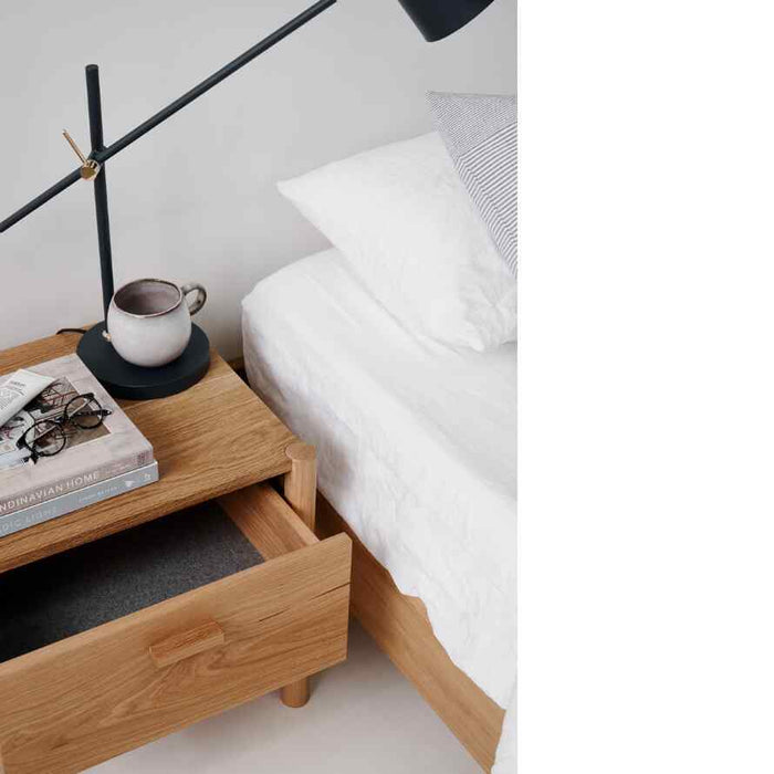 Axel Oak Bedside Table - Mubu Home: Modern Timber Beds and Furniture